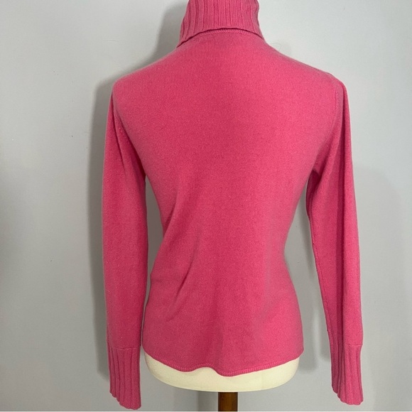 Kinross Pink Cashmere Sweater Knit Soft Comfy Turtleneck Cozy Warm Top Spring - Picture 4 of 9